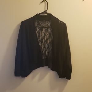 Drama Gold black lace shrug